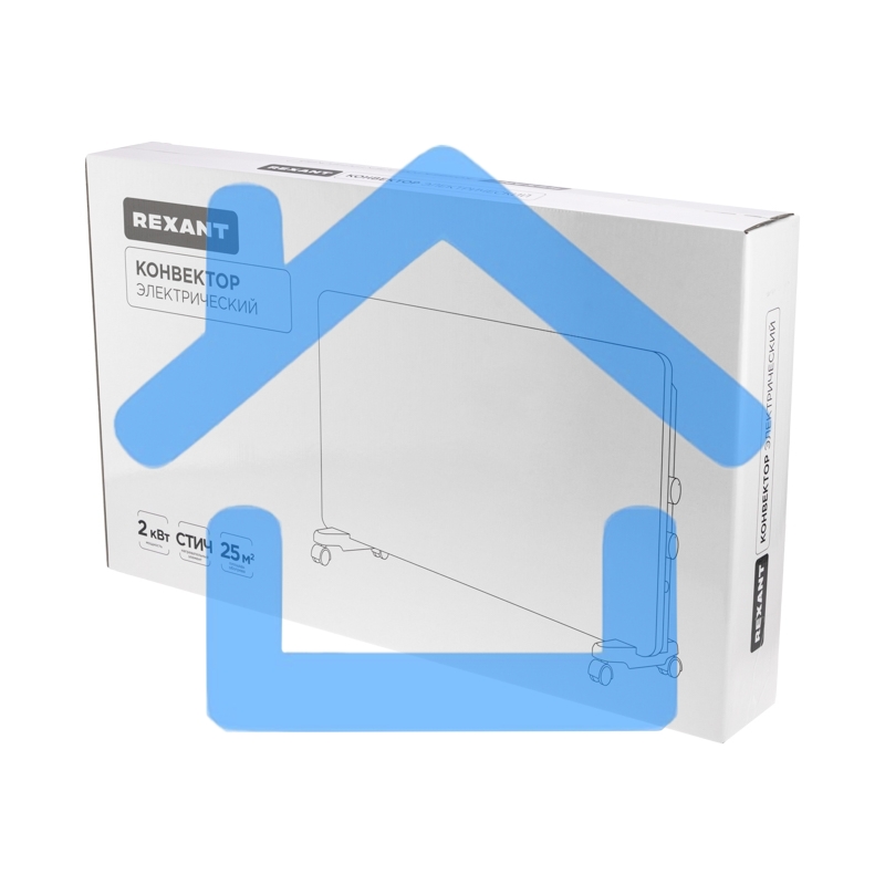 Конвектор Rexant 60-0095 белый, 2000 Вт, 25 м2, термостат
