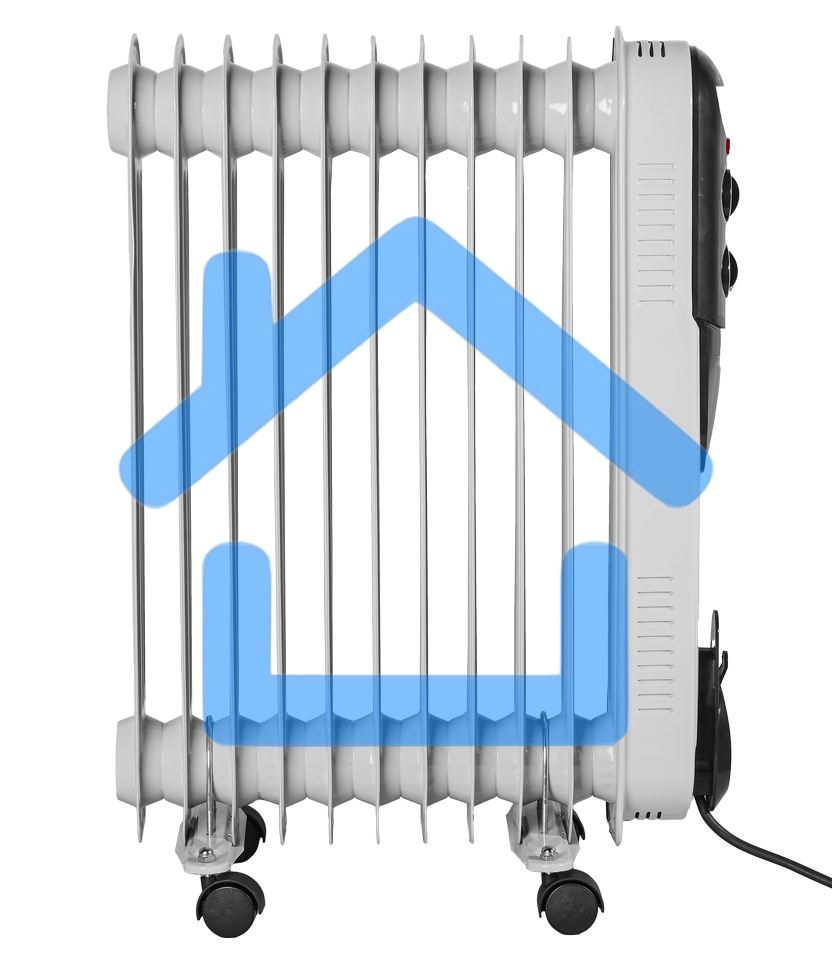 Обогреватель масляный EUROLUX ОМПТ-EU-12Н (12 секций) белый, 2500 Вт, 30 м2, термостат 67/3/20