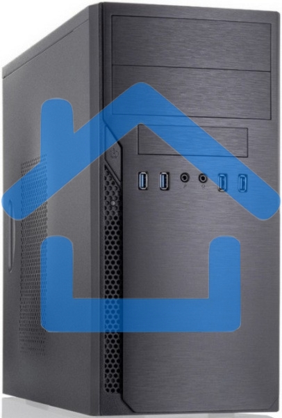 Компьютерный корпус Foxline FL-628-FZ450R-U32-S черный, с блоком питания 450Вт mATX case, w/PSU 450W 12cm, w/2xUSB 2.0, w/2xUSB 3.0 w/pwr cord, w/o FAN, E-lock support