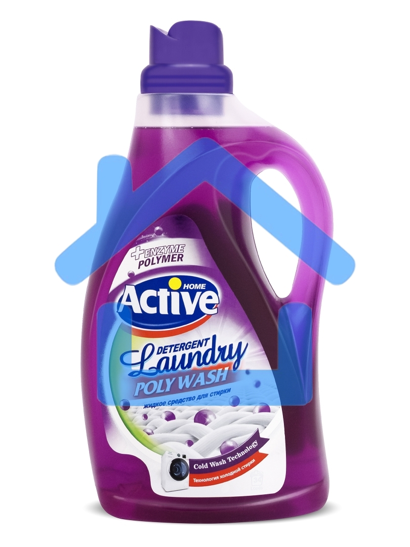 Гель для стирки ACTIVE универсальный 2500 мл. Poly wash (511601412)