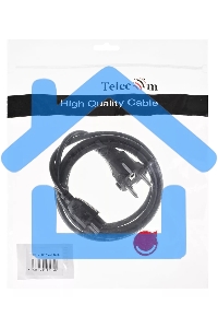 Кабель питания для ноутбуков Telecom 1.8m, 3-pin, с заземлением, 220V (Европейский стандарт)