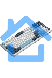 Клавиатура проводная A4Tech Fstyler FS300 (FS300 PANDA SNOWBOARDING), USB, белый/синий