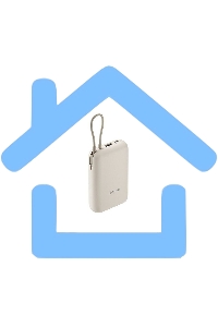 Портативный аккумулятор Xiaomi Power Bank 10000mAh (встроенный кабель) Tan GL