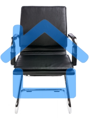 Кресло офисное Бюрократ CH-993-Low-V/Black черный, искусственная кожа, низкая спинка, полозья хром