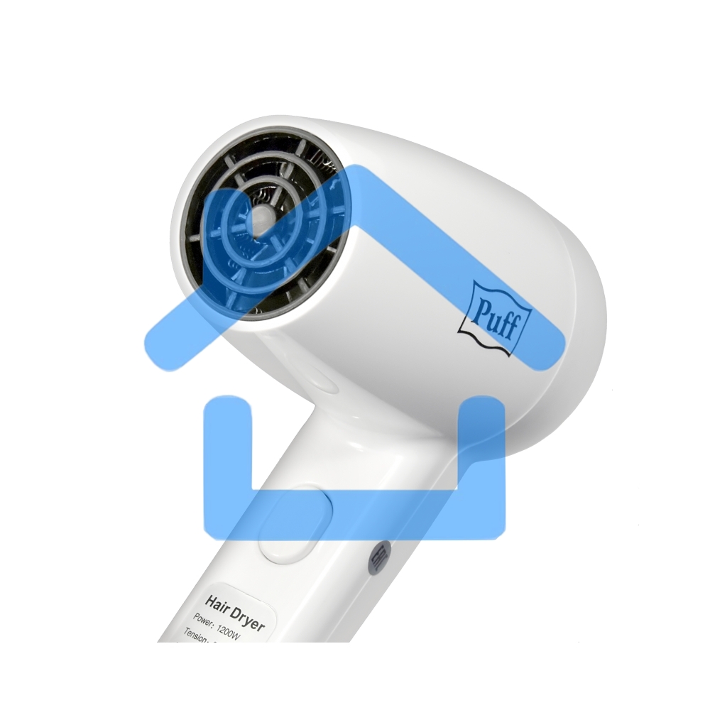 Фен для волос Puff-1200 1405.001 1.2кВт белый