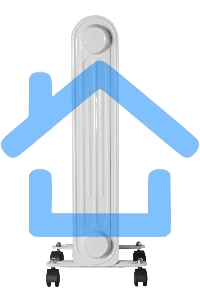 Обогреватель масляный EUROLUX ОМПТ-EU-12Н (12 секций) белый, 2500 Вт, 30 м2, термостат 67/3/20
