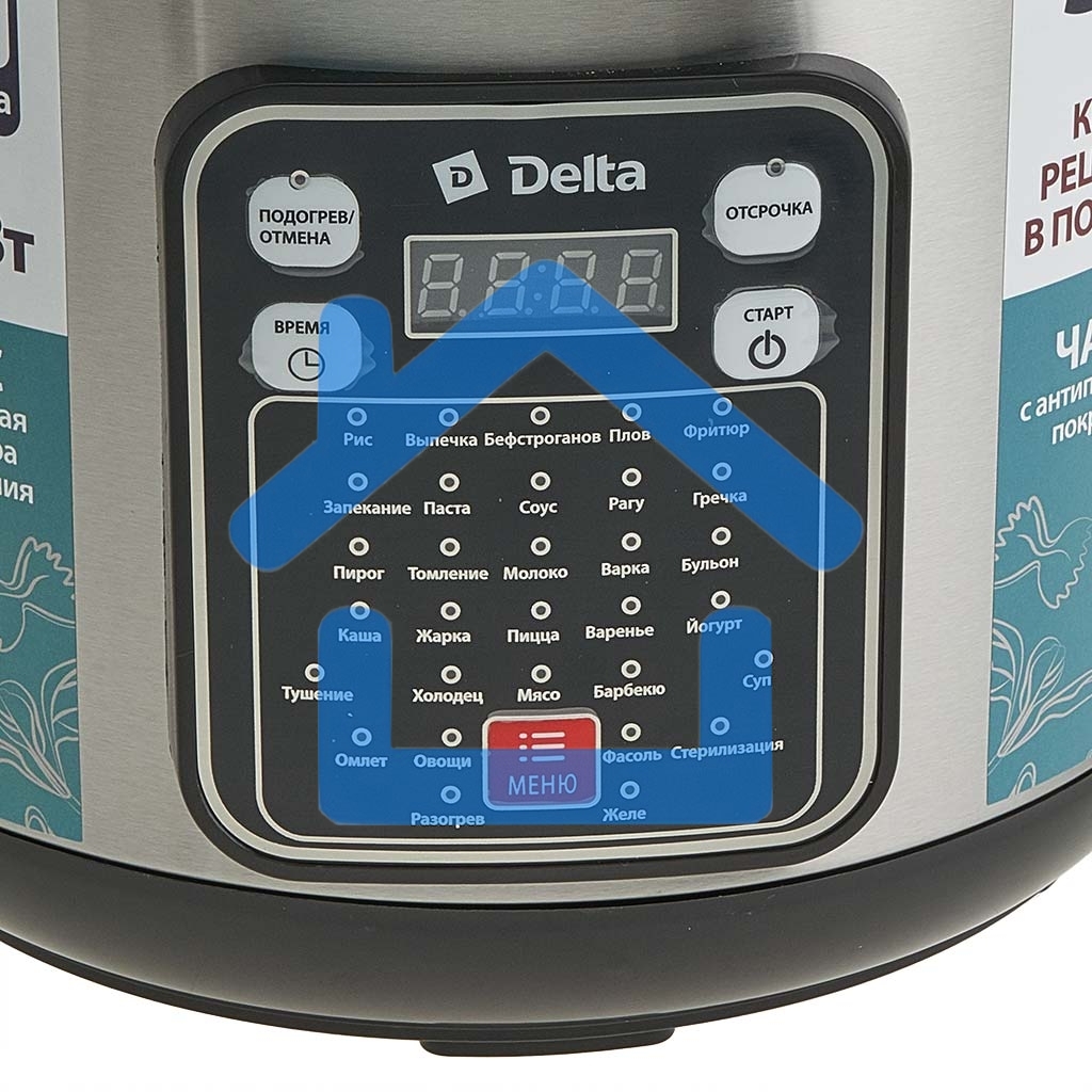 Мультиварка DELTA DL-6528 черная: 900 Вт,5л, 31 ПРОГРАММА (4)