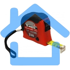 Рулетка Matrix Double fixation, 3 м х 16 мм, обрезиненный корпус, двойная плавная фиксация