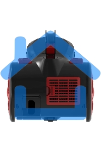 Пылесос Blackton Bt VC1802B серый/красный, 350 Вт, сухая уборка, пылесборник контейнер 2 л