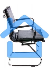 Кресло офисное Бюрократ CH-993-Low-V/Black черный, искусственная кожа, низкая спинка, полозья хром