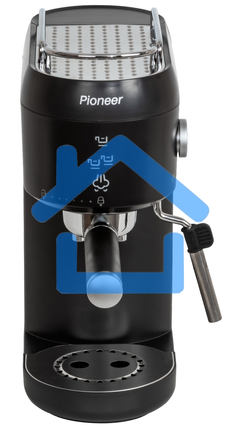 Кофеварка рожковая Pioneer CM109P black черный, исп. кофе - молотый, 1 л, 1400 Вт, 20 Бар.