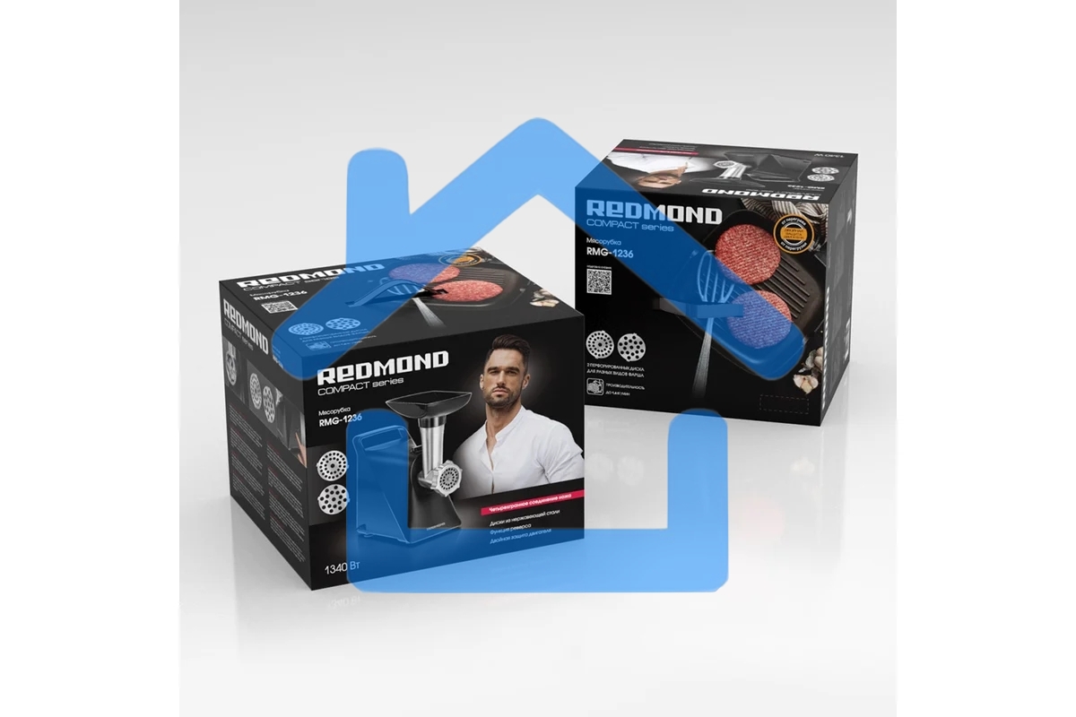 Мясорубка электрическая Redmond RMG-1236 черный, 1340 Вт