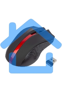 Мышь беспроводная HIPER HOMW-073 черный/красный, 1000 dpi, радиоканал, USB, кнопки - 3