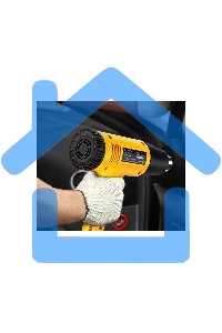 Фен технический Deli DL391201 (2000Вт, рабочая температура 400/600 град.)