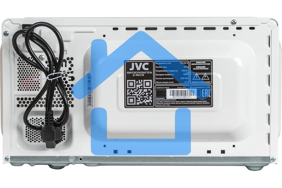 Микроволновая печь JVC JK-MW121M белый, 20 л, 700 Вт, переключатели - поворотный механизм