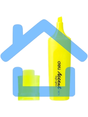 Текстовыделитель Deli Accent ES621YELL Delight, скошенный пишущий наконечник, 1-5мм, желтый