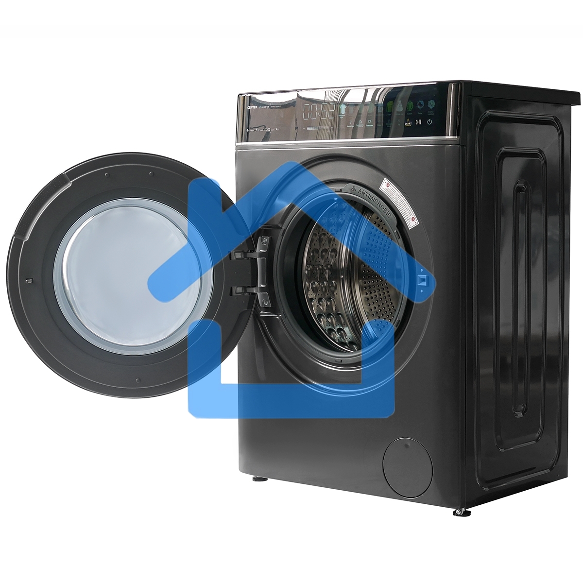 Стирально-сушильная машина Centek CT-1967 черный, загрузка фронтальная 8/5 кг, 1200 об/мин., класс: А+++р
