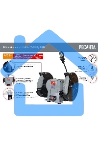 Электроточило Ресанта Т-200/450 450Вт 2950об/мин d=200мм t=20мм