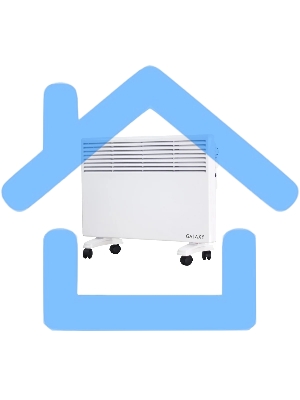 Конвектор Galaxy GL 8226 белый, 1200 Вт, 12 м2, термостат