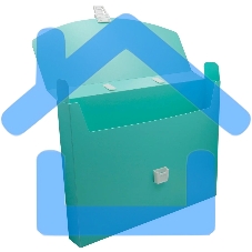 Папка-портфель Бюрократ Pastel PASTPP01GRN 1 отделение, A4, пластик, 0.7мм, мятный