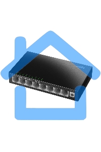 Коммутатор 8-Port 10/100 Mbps Desktop Switch, 8 10/100M RJ45 Ports, Loop Detection, Metal Case, Power Saving, Plug & Play