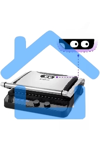 Электрогриль Kitfort КТ-1636 1800Вт серебристый