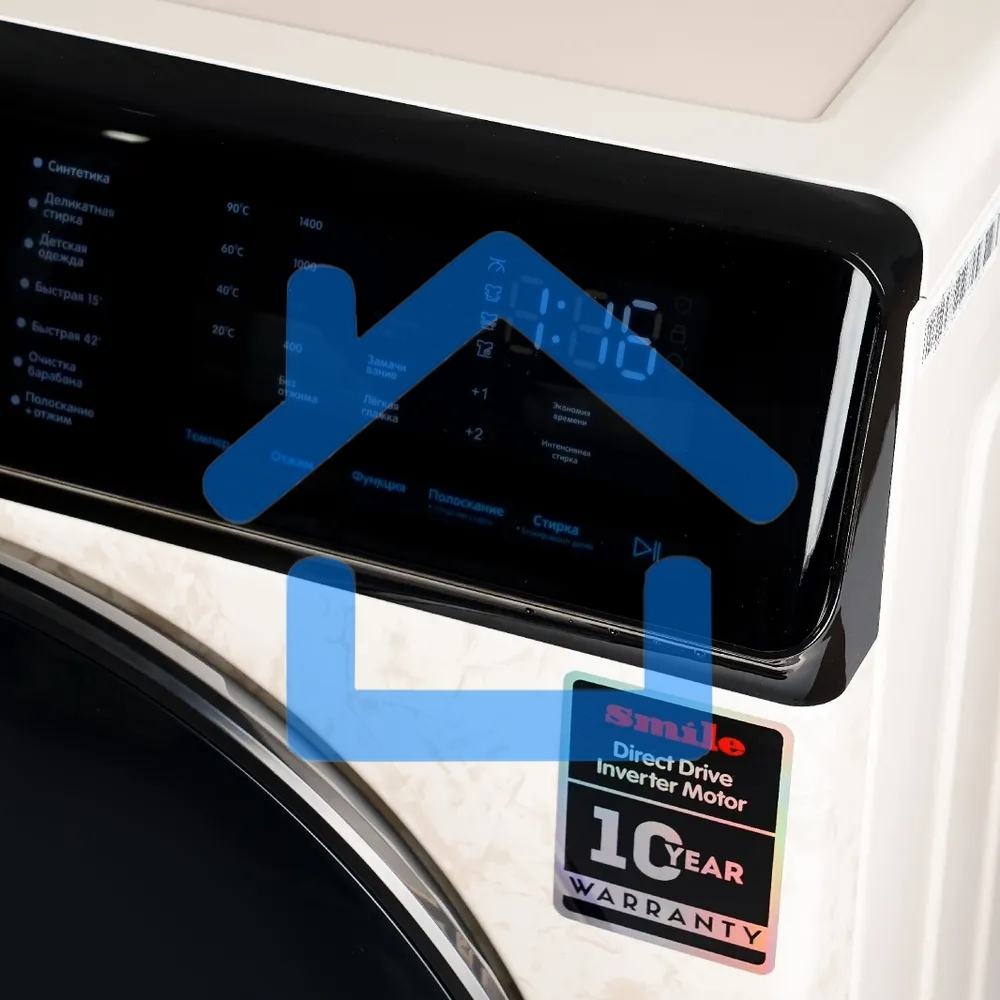 Стиральная машина Smile SWMSW10MB1400 бежевый, загрузка фронтальная 10 кг, 1400 об/мин, класс: А+