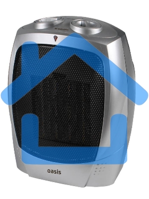 Тепловентилятор Oasis KS-15 серый, 1500 Вт, 20 м2