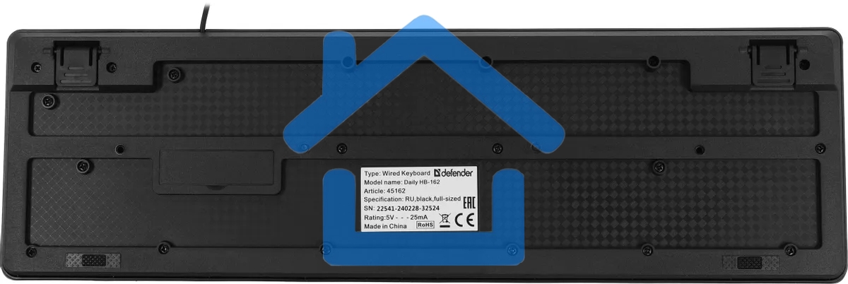 Клавиатура Defender Daily HB-162 проводная, USB, черный