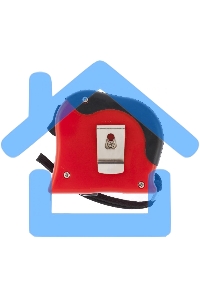 Рулетка Matrix Double fixation, 7,5 м х 25 мм, обрезиненный корпус, двойная плавная фиксация