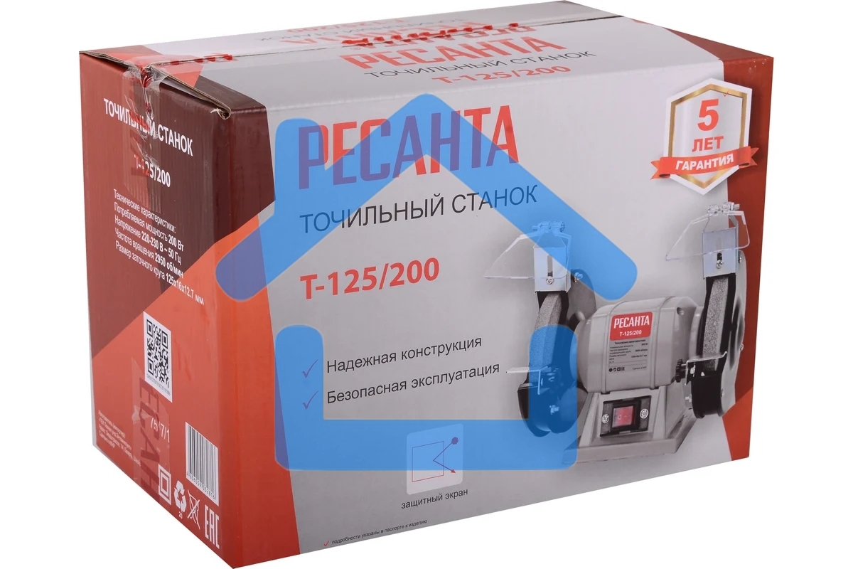 Электроточило Ресанта Т-125/200 200Вт 2950об/мин d=125мм t=16мм