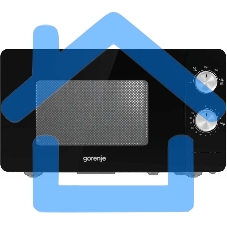Микроволновая печь Gorenje MO20E1B черный, 20 л, 800 Вт, переключатели - поворотный механизм