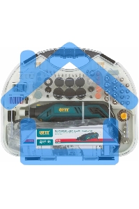 Гравировальная машина FIT DG-130PL, 130 Вт, 10000-35000 об/мин, 2,4/3,2 мм, БС щеток, набор насадок 210 шт., кейс