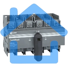 Рубильник EKF TwinBlock 125A 3P реверсивный c рукояткой для прямой установки