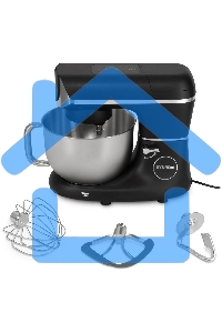 Кухонная машина Hyundai HYM-S8591 планетар.вращ. 1500Вт черный/серебристый