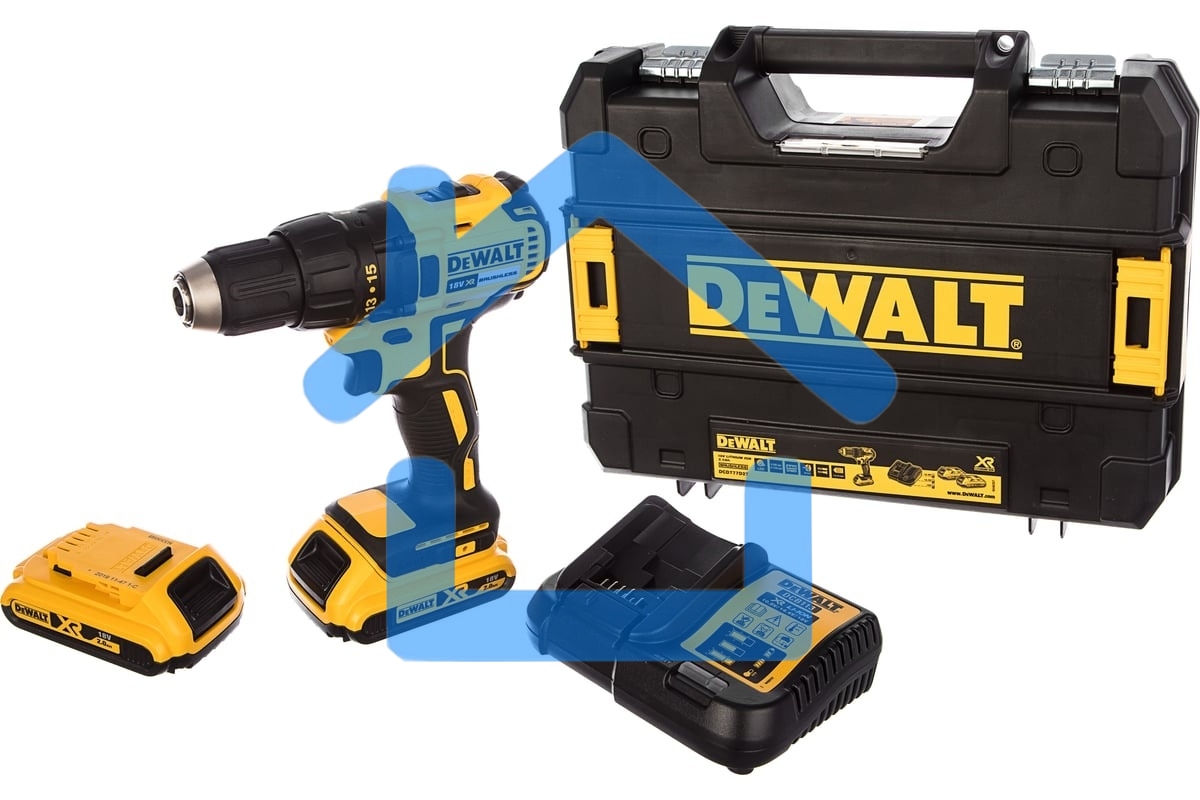 Аккумуляторная безударная бесщеточная дрель - шуруповерт XR DEWALT DCD777D2T-QW