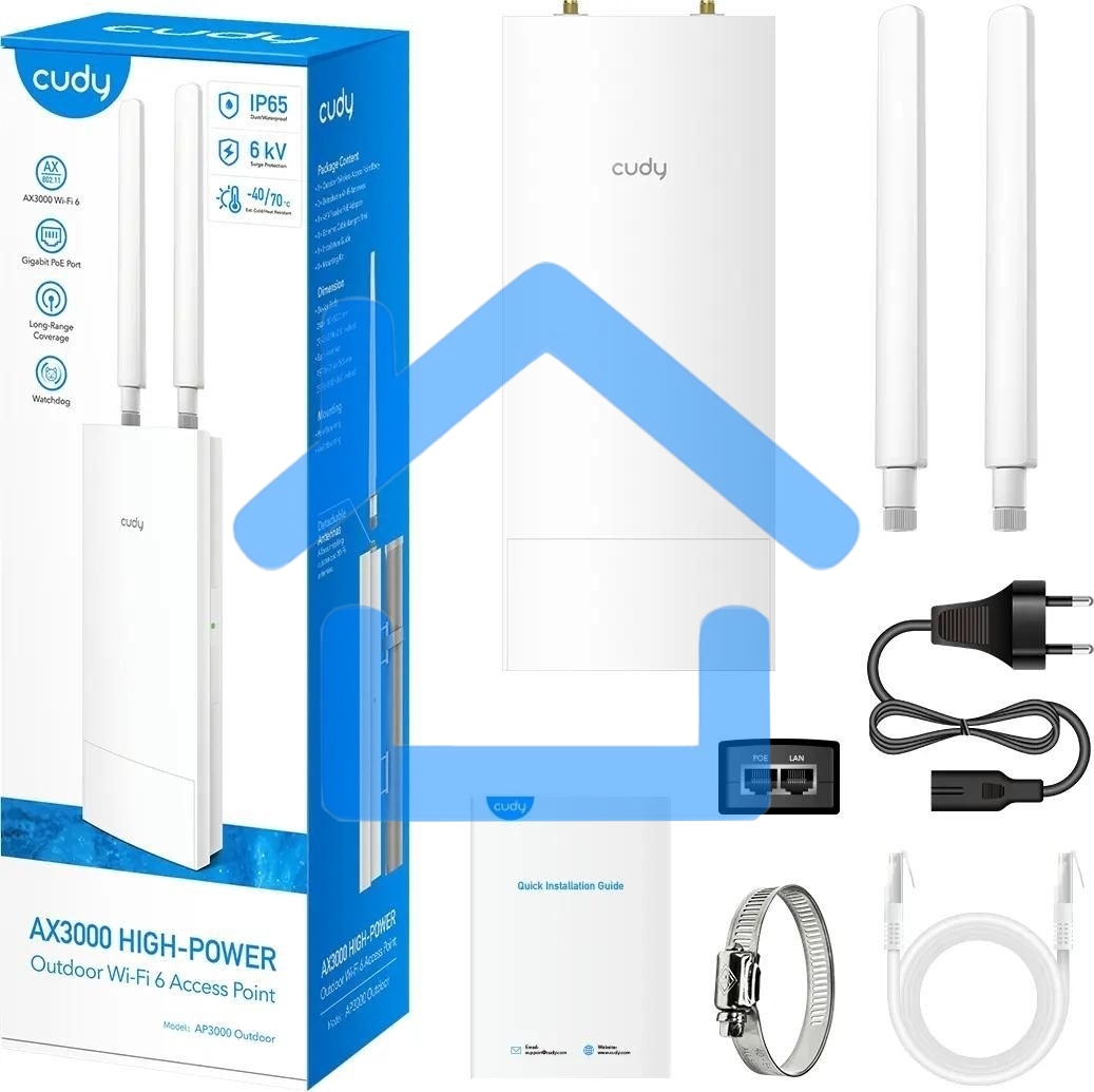 Точка доступа CUDY AP3000 Outdoor, белый