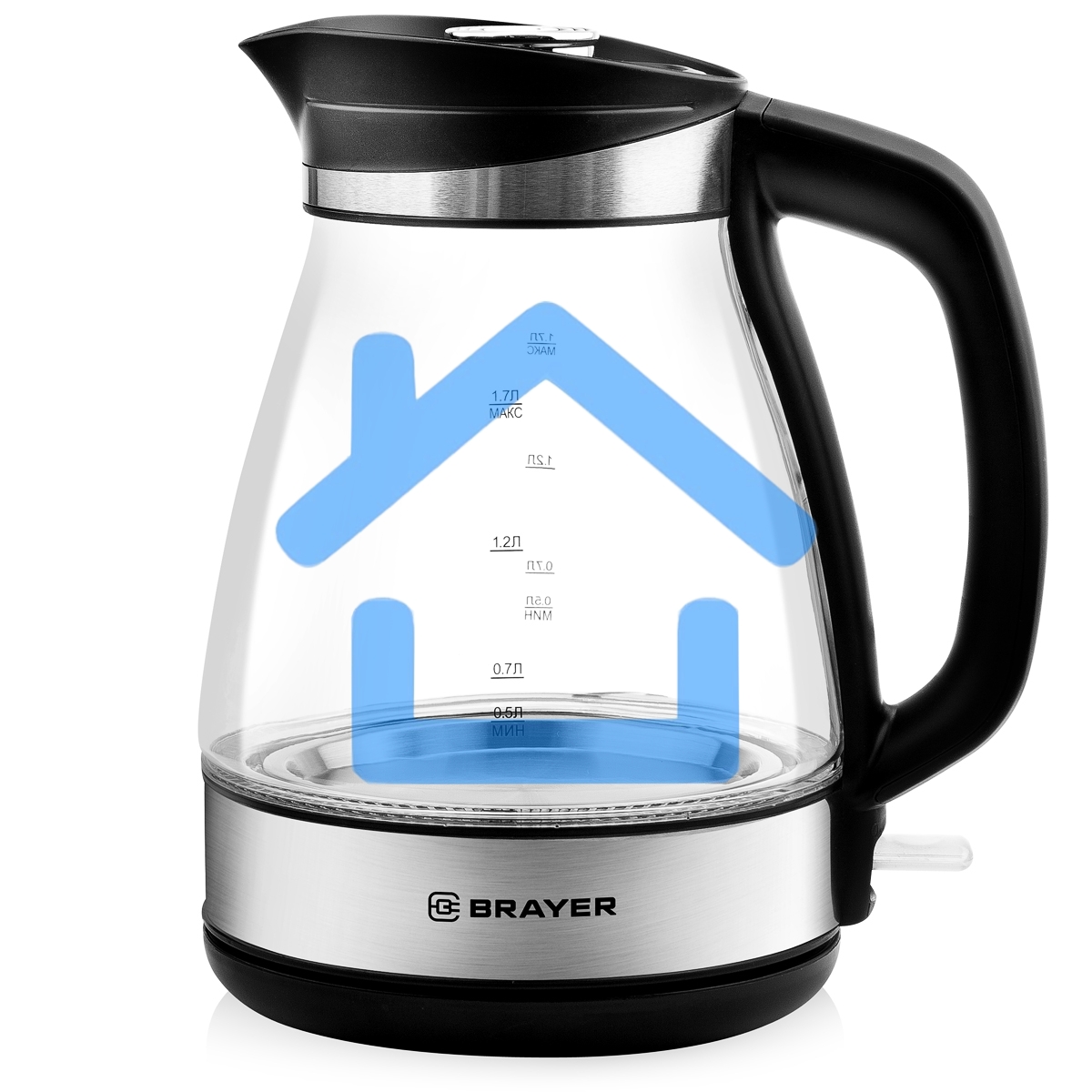Чайник электрический BRAYER BR1048, 2200 Вт, 1,7 л