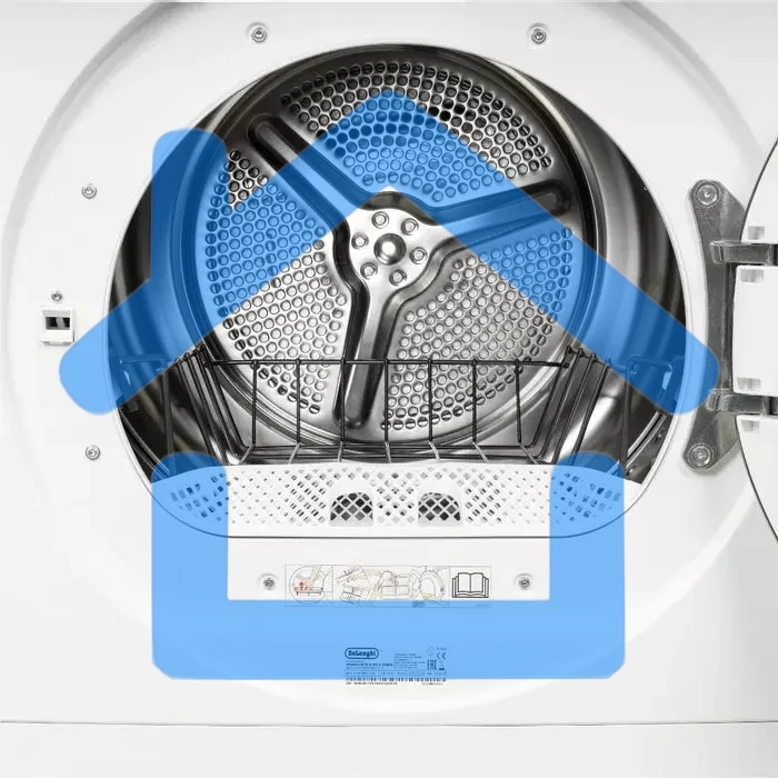 Сушильная машина DeLonghi DTD 8105 C FABIO белый, 8 кг, сушка - конденсационная, программ - 15, 59.6 x 84.5 x 56.3 см