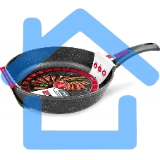 Сковорода НМП Литая L18026i, 26 см серый