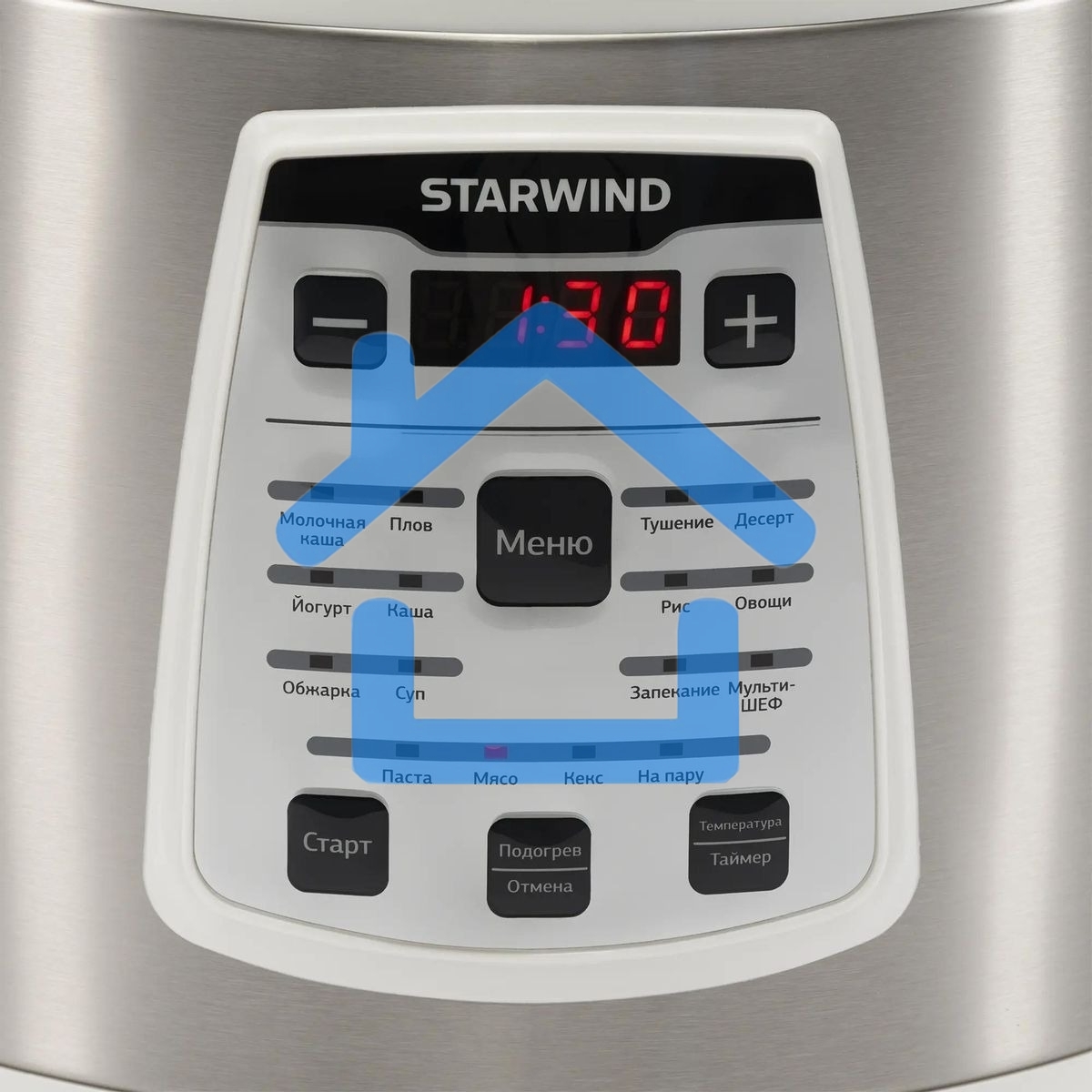 Мультиварка Starwind SMC4200 900Вт 5л белый/серебристый