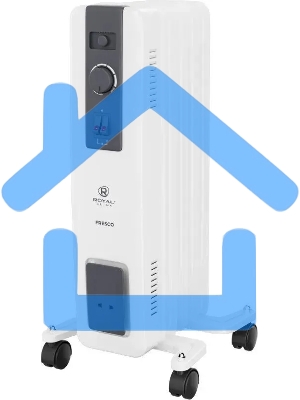 Радиатор масляный Royal Clima ROR-FR7-1500M 1500Вт белый/черный