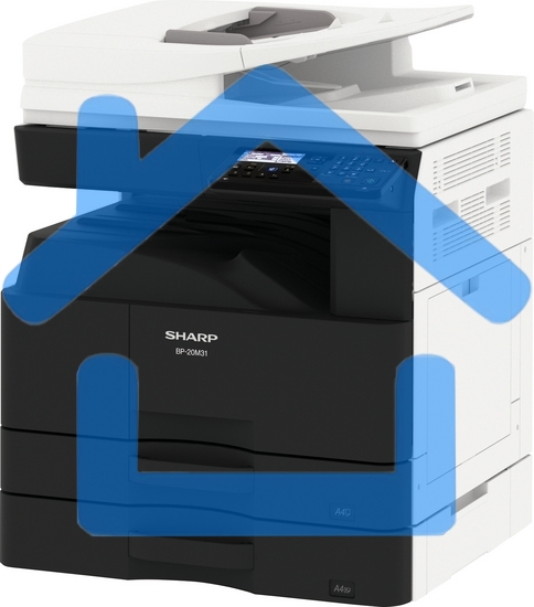 МФУ лазерное Sharp BP-20M24T, А3, ч/б, печ. до 24 стр/мин., 600 x 600 dpi, Ethernet, USB