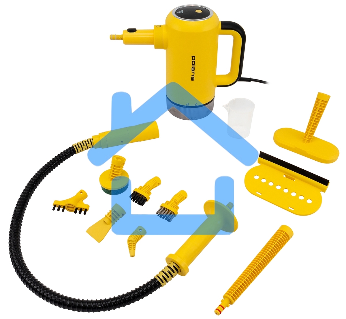 Пароочиститель Polaris PSC-1712С черно/желтый, 1700 ВТ, 360 мл