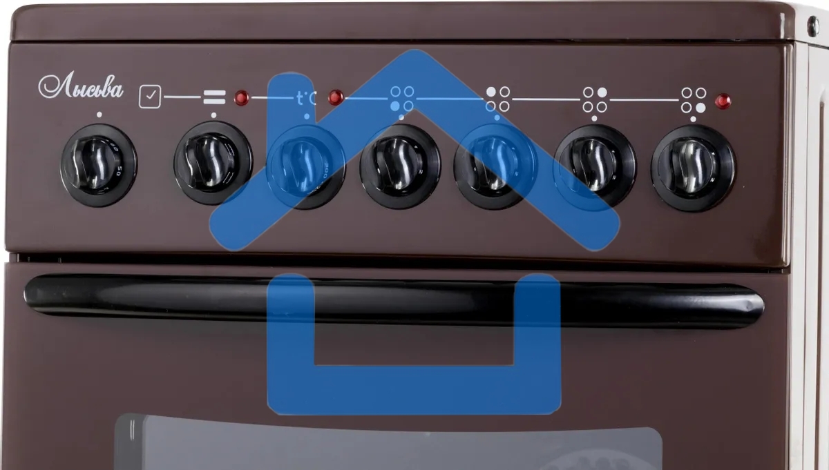 Плита электрическая Лысьва EF4006MK00 коричневый, конфорок 4 электрических, духовка 57 л, 50 см x 84 см x 60 см (без крышки)