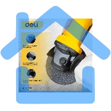 Углошлифовальная машина сетевая Deli DL-JM125-E1 (900Вт, 125мм, 12000об/мин, картон)