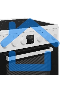 Плита электрическая Maunfeld MEC67CW08TD белый, конфорок 4 шт, духовка 59 л, 60 см x 85 см x 60 см