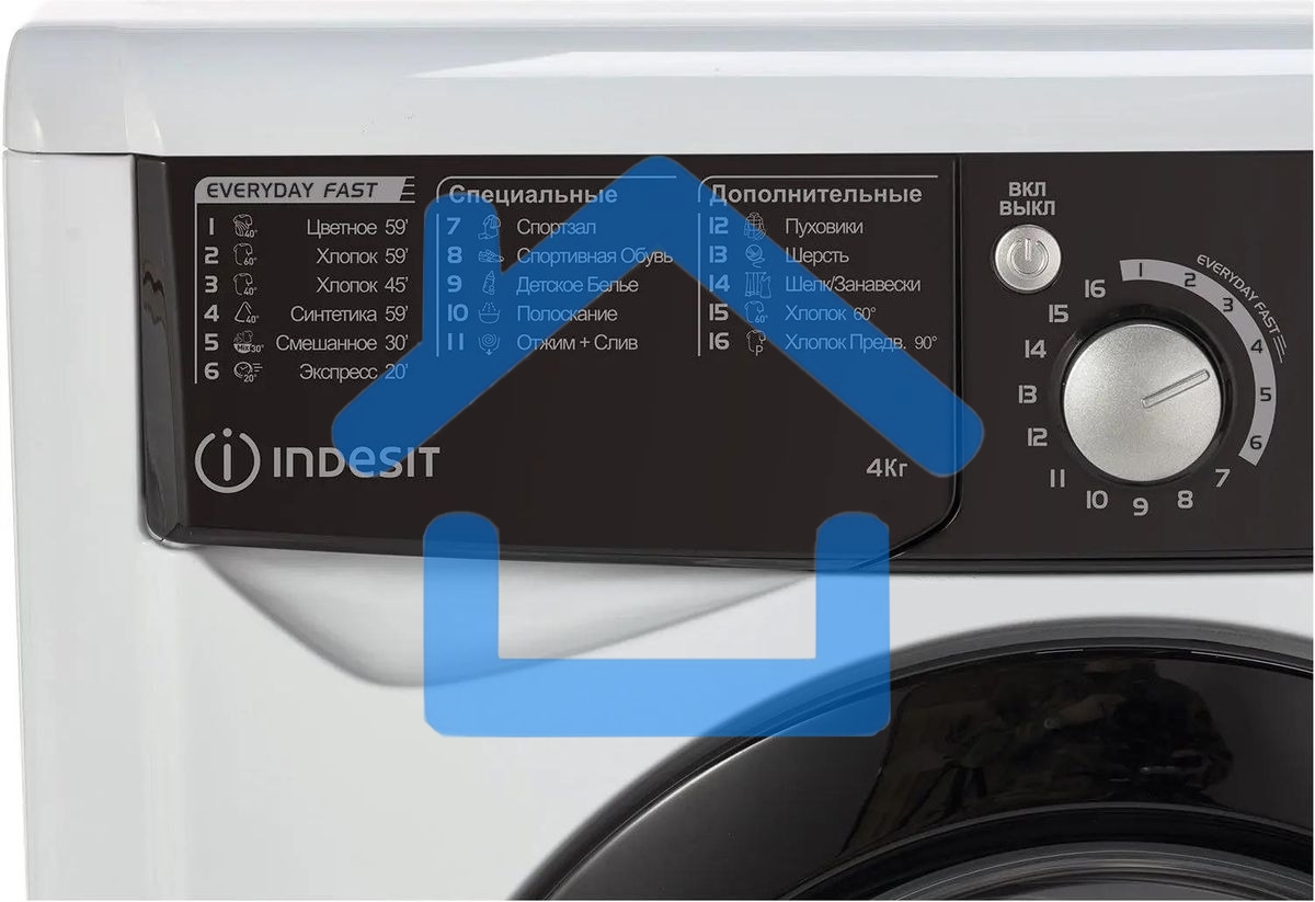 Стиральная машина Indesit MyTime EWUD 4105 BK CIS белый, загрузка фронтальная 4 кг, 1000 об/мин., класс: А