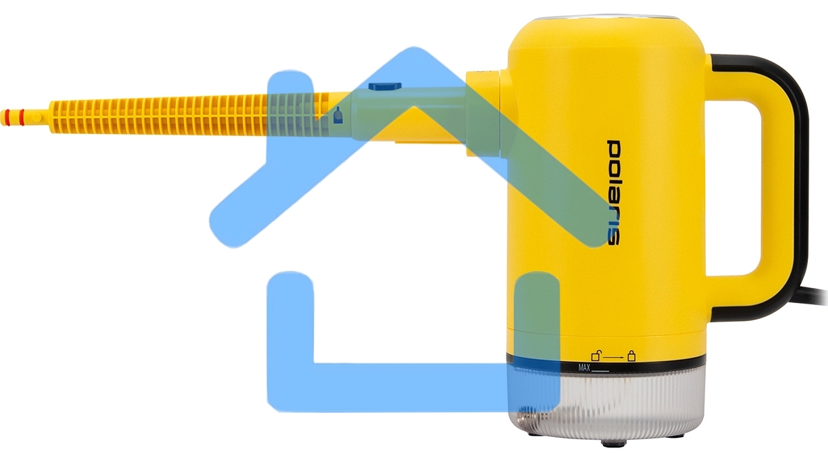 Пароочиститель Polaris PSC-1712С черно/желтый, 1700 ВТ, 360 мл