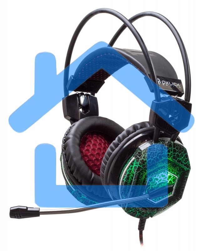 Наушники с микрофоном Oklick HS-L500G черный 2.2м мониторы оголовье